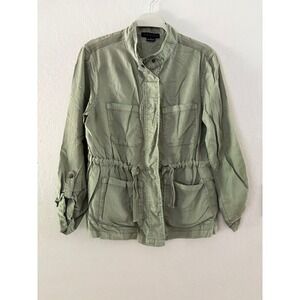 Sanctuary Military Anorak Jacket Drawstring Waist Utility Pockets Size S